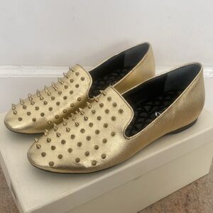 Boutique 9 Gold Spike Loafers Size 6